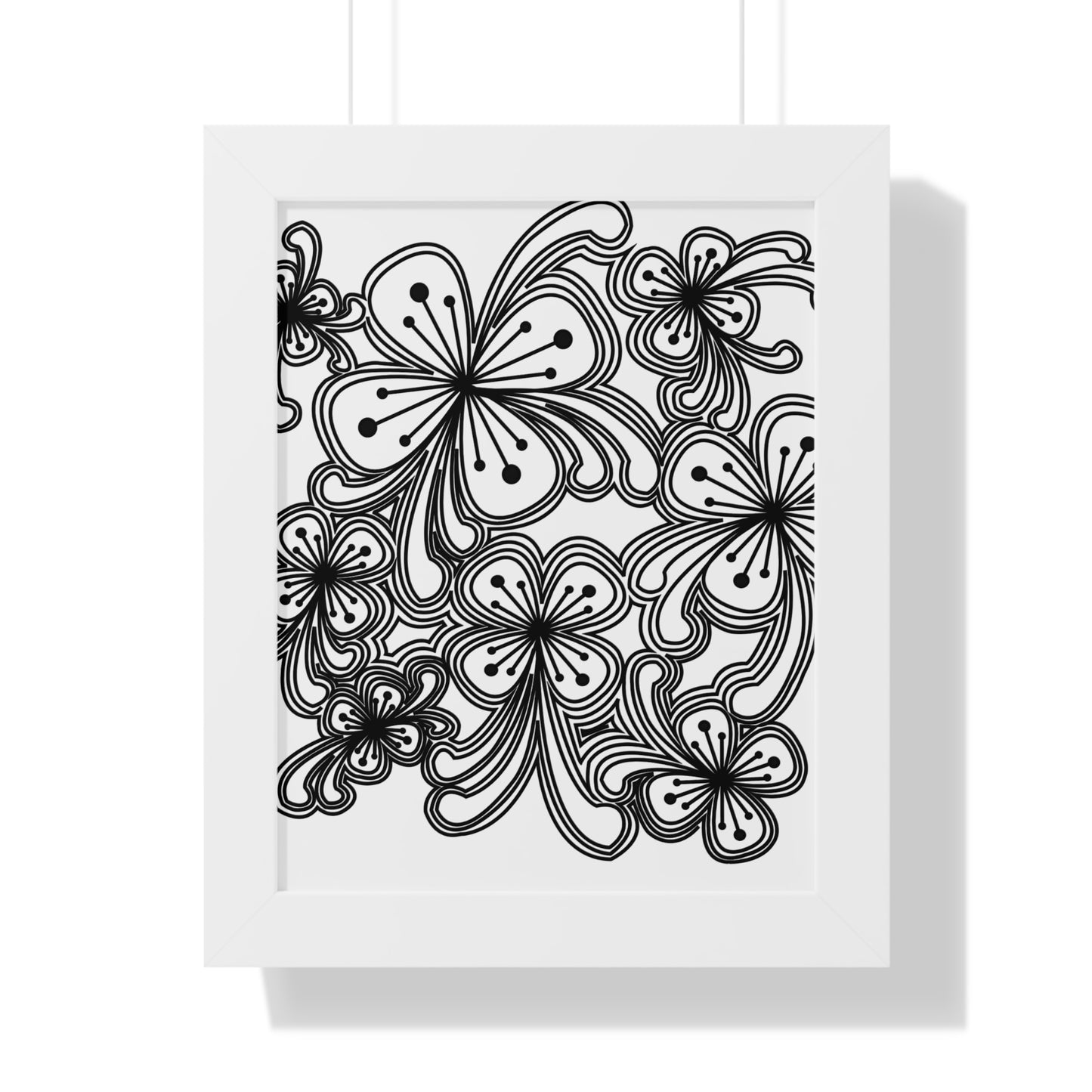 Botanical Wall Art Print, Framed Vertical Poster, Home Decor, Floral Design, Gift for Plant Lovers, Minimalist Artwork