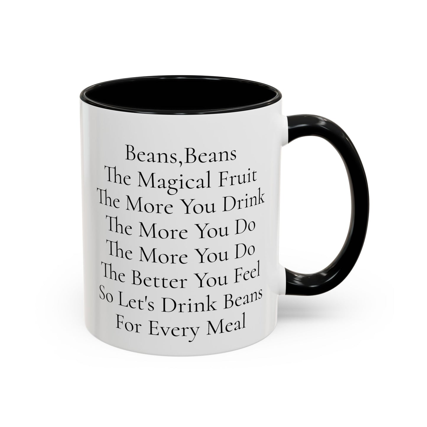 Beans Poem Coffee Mug, Funny Coffee Cup, Gift for Coffee Lovers, Cute Drinkware, Tea Mug for Friends