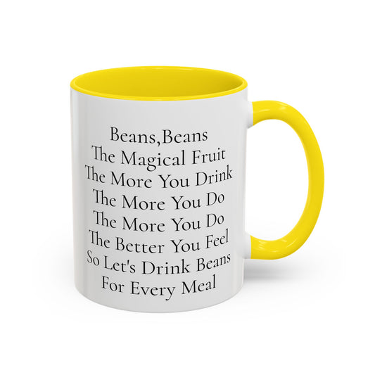 Beans Poem Coffee Mug, Funny Coffee Cup, Gift for Coffee Lovers, Cute Drinkware, Tea Mug for Friends