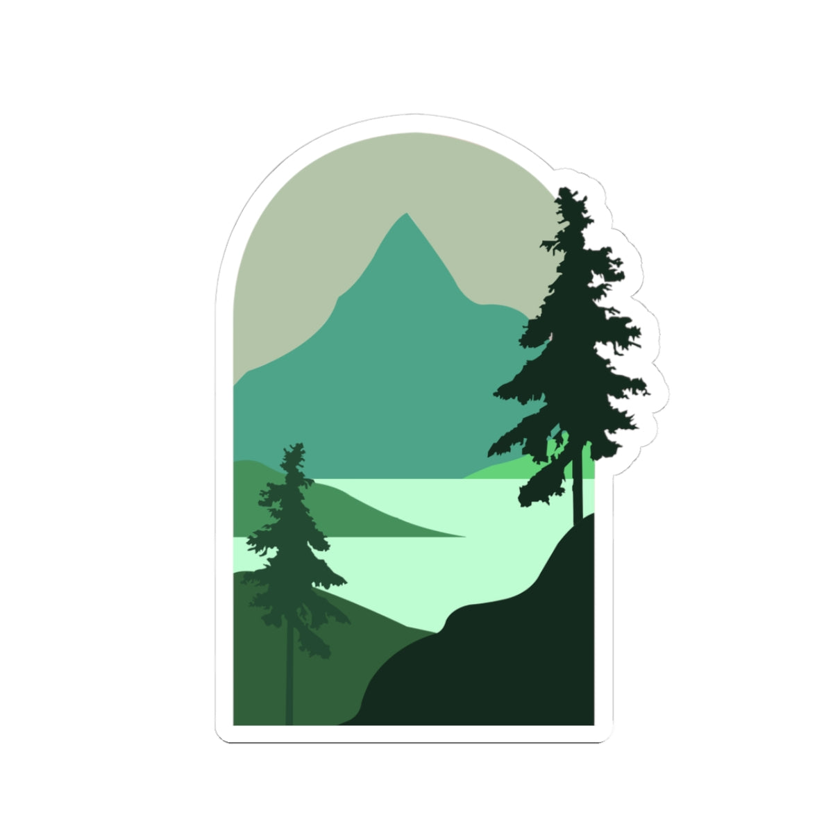 Nature Scene Kiss-Cut Stickers | Aesthetic Stickers for Laptops, Water Bottles, Journals, Outdoor Enthusiasts, Gift Ideas