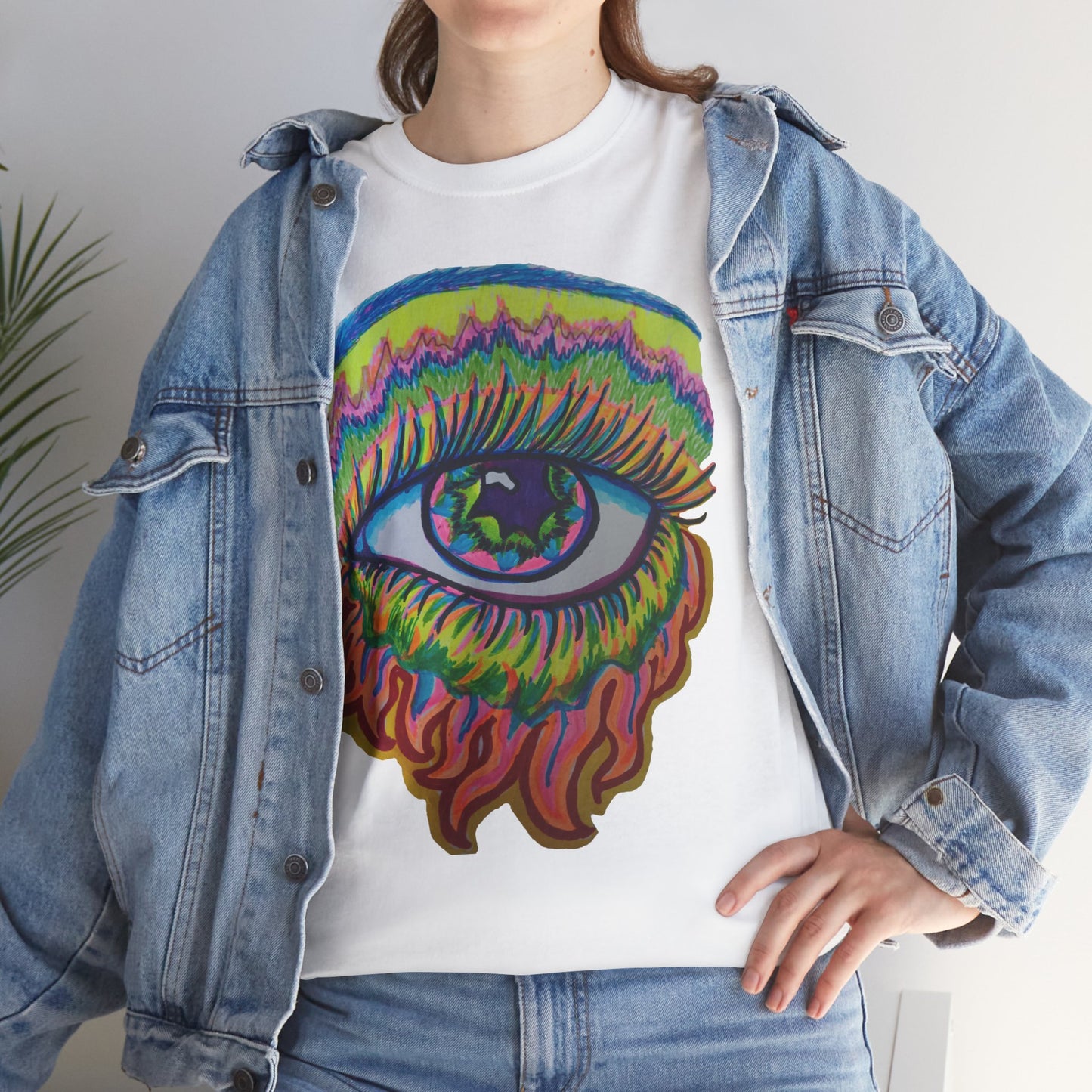 Psychedelic Eye Tee, Vibrant Unisex T-Shirt, Festival Wear, Boho Style Shirt, Unique Graphic Tee, Gift for Art Lovers