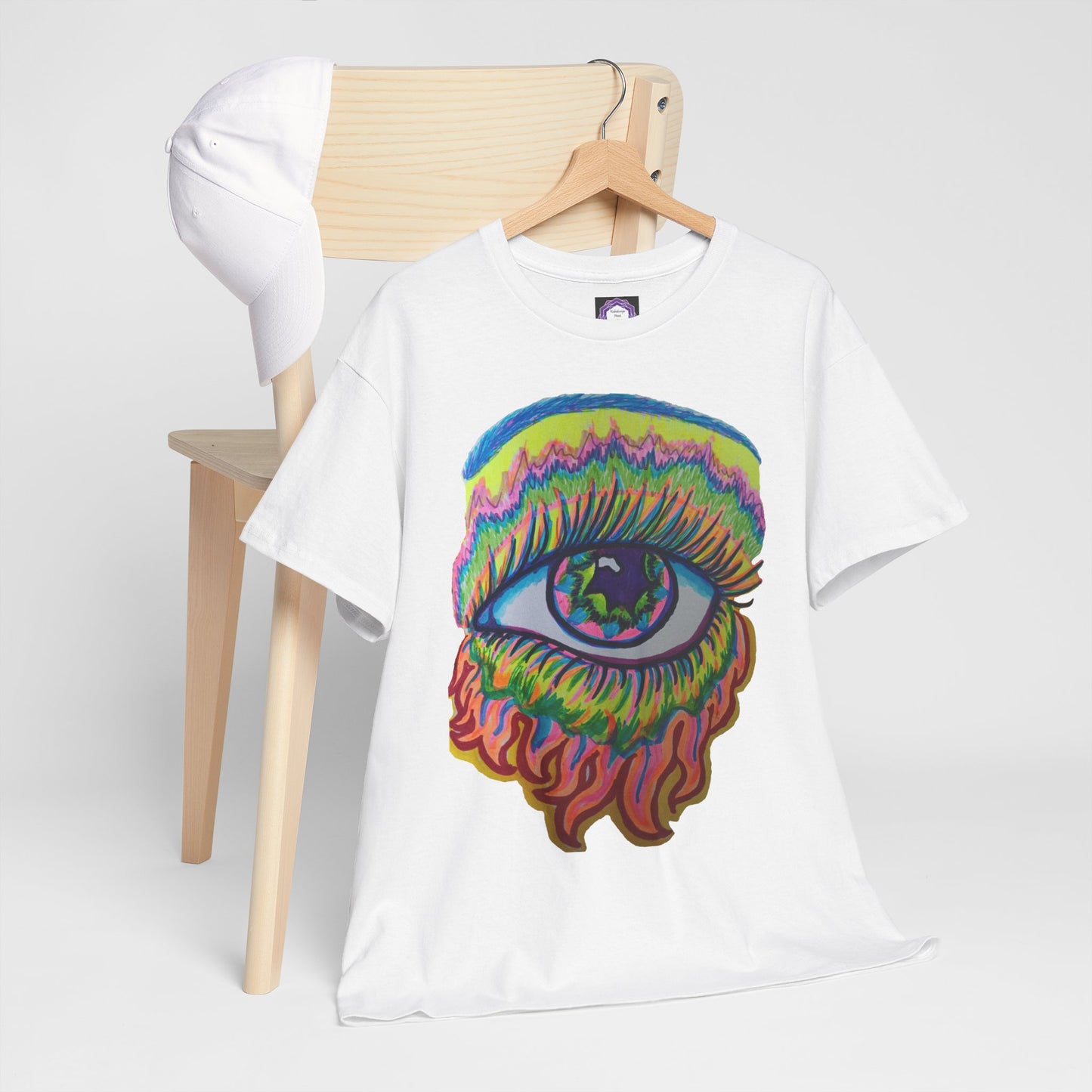 Psychedelic Eye Tee, Vibrant Unisex T-Shirt, Festival Wear, Boho Style Shirt, Unique Graphic Tee, Gift for Art Lovers