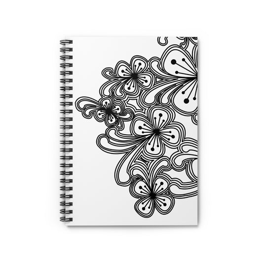 Floral Spiral Notebook - Artistic Ruled Journal for Creativity, Back to School, Gift for Writers, Floral Designs, Unique Stationery