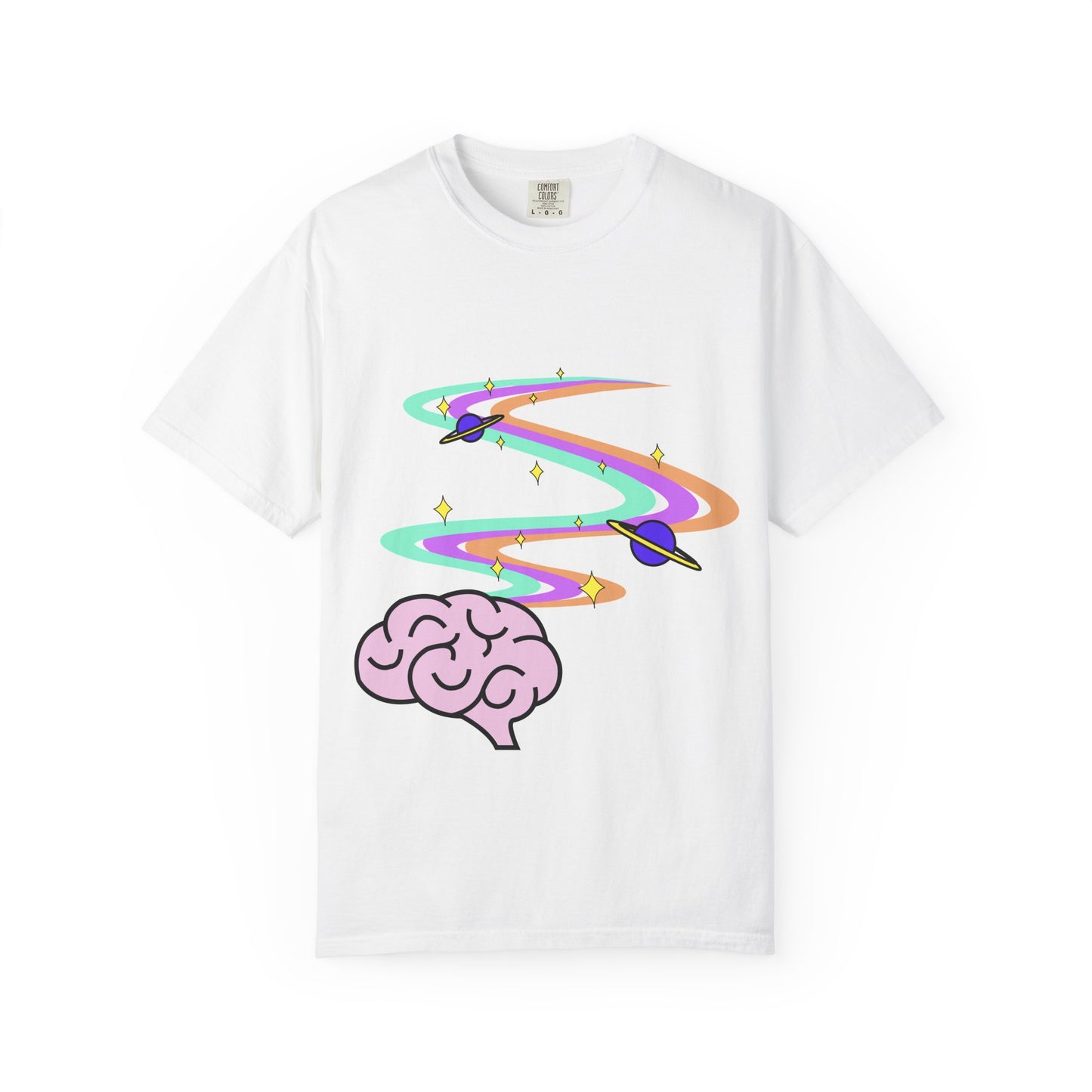 Cosmic Brain Graphic Unisex T-Shirt - Dreamy & Vibrant Design