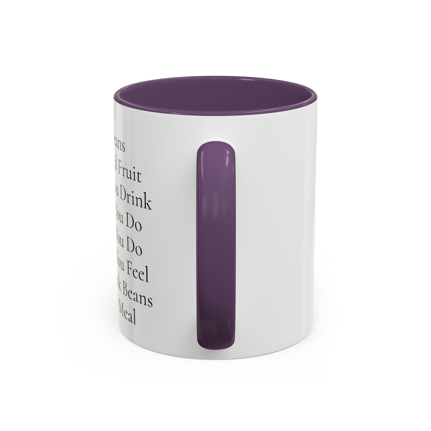Beans Poem Coffee Mug, Funny Coffee Cup, Gift for Coffee Lovers, Cute Drinkware, Tea Mug for Friends