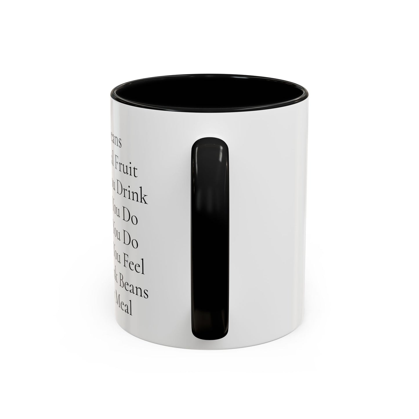 Beans Poem Coffee Mug, Funny Coffee Cup, Gift for Coffee Lovers, Cute Drinkware, Tea Mug for Friends