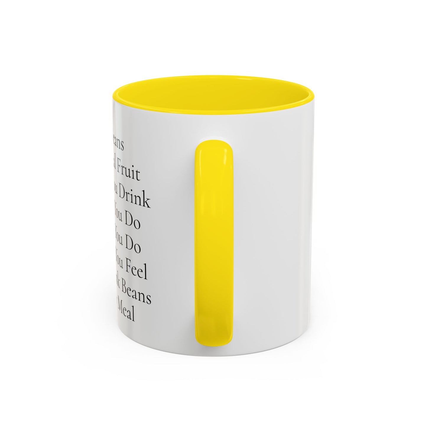 Beans Poem Coffee Mug, Funny Coffee Cup, Gift for Coffee Lovers, Cute Drinkware, Tea Mug for Friends